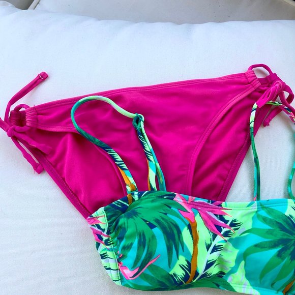 3/$25 Xhilaration -Tropical Palms Bikini T…. - Picture 5 of 8